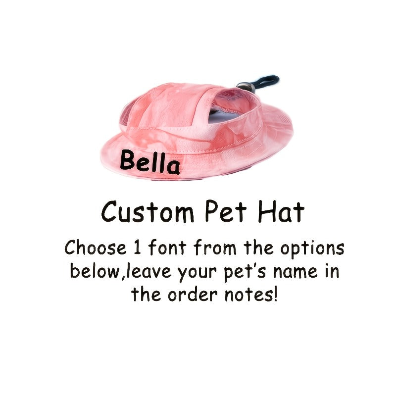Exclusive Adidas-style Colorful Paw Print LOGO Plus Name Printing for Pets, Universal Sun Protection Hats for Cats and Dogs, Pet Gifts Available in Multiple Colors. Suitable for Both Cats and Dogs, These Hats Provide Sun Shading and Protec